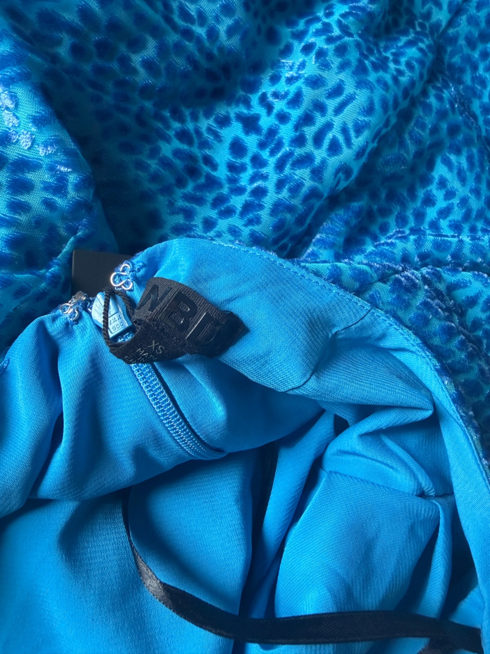 NWT - Revolve Blue Halter Bodycon Mini Dress — Women's - Picture 4 of 4